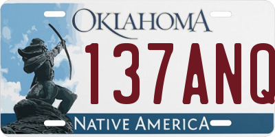 OK license plate 137ANQ