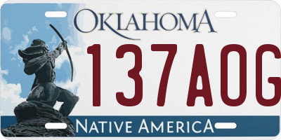 OK license plate 137AOG