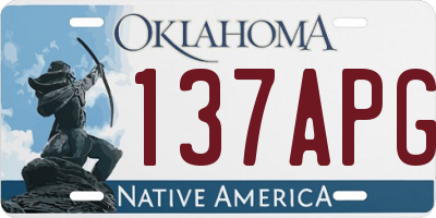 OK license plate 137APG