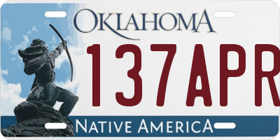 OK license plate 137APR