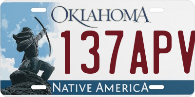 OK license plate 137APV