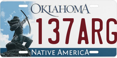 OK license plate 137ARG