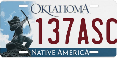 OK license plate 137ASC