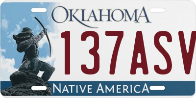 OK license plate 137ASV