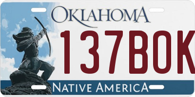 OK license plate 137BOK