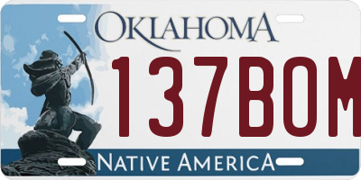 OK license plate 137BOM