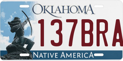 OK license plate 137BRA
