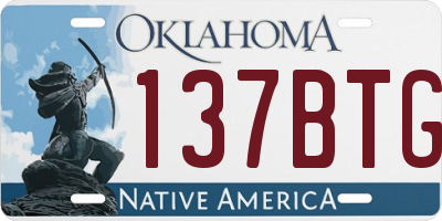 OK license plate 137BTG