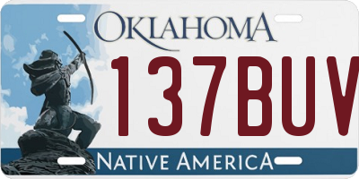 OK license plate 137BUV