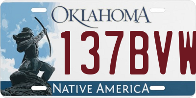 OK license plate 137BVW