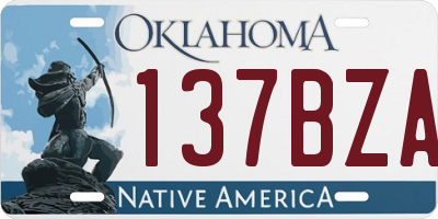 OK license plate 137BZA