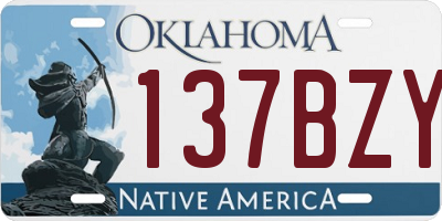 OK license plate 137BZY