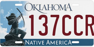 OK license plate 137CCR
