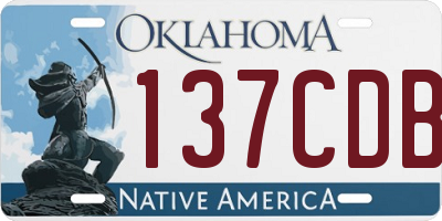 OK license plate 137CDB