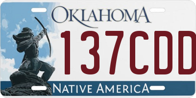 OK license plate 137CDD