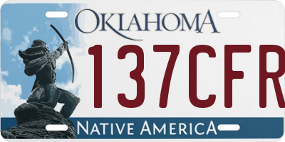 OK license plate 137CFR
