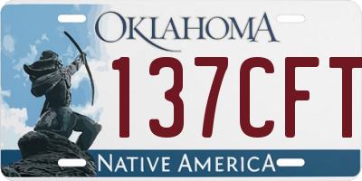OK license plate 137CFT
