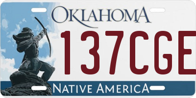 OK license plate 137CGE