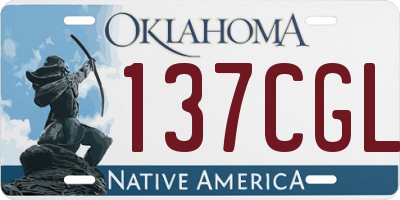 OK license plate 137CGL