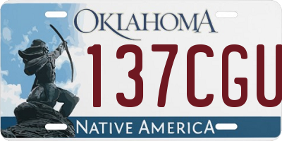 OK license plate 137CGU