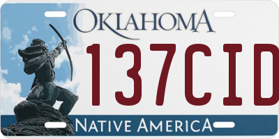 OK license plate 137CID
