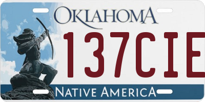 OK license plate 137CIE