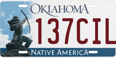 OK license plate 137CIL