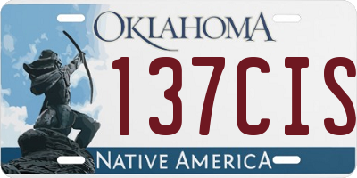 OK license plate 137CIS