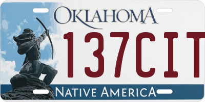 OK license plate 137CIT
