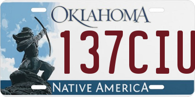 OK license plate 137CIU