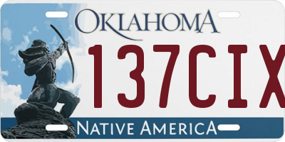 OK license plate 137CIX