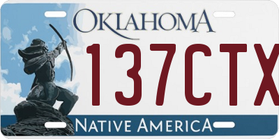 OK license plate 137CTX