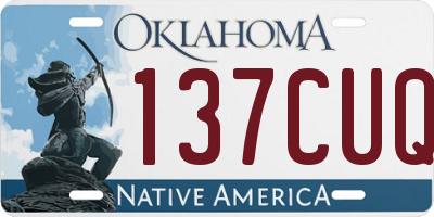 OK license plate 137CUQ
