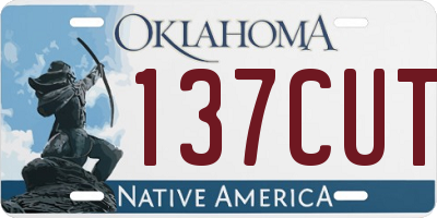 OK license plate 137CUT