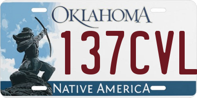 OK license plate 137CVL