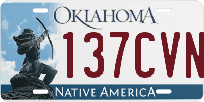 OK license plate 137CVN