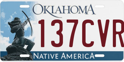 OK license plate 137CVR