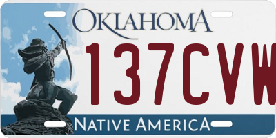 OK license plate 137CVW