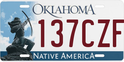 OK license plate 137CZF