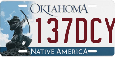 OK license plate 137DCY