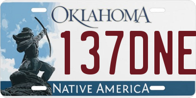 OK license plate 137DNE