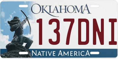 OK license plate 137DNI