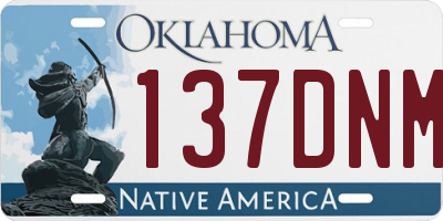 OK license plate 137DNM