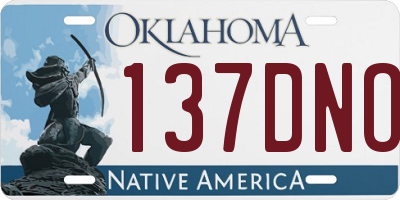 OK license plate 137DNO