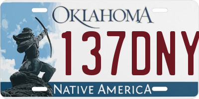 OK license plate 137DNY