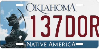 OK license plate 137DOR