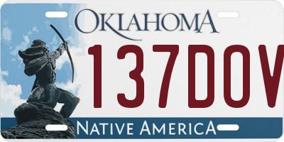 OK license plate 137DOV