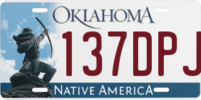 OK license plate 137DPJ