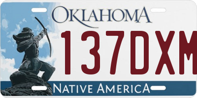 OK license plate 137DXM