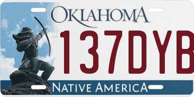 OK license plate 137DYB